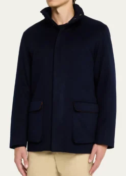 Loro PianaMen's Winter Voyager Baby Cashmere Caban Jacket
