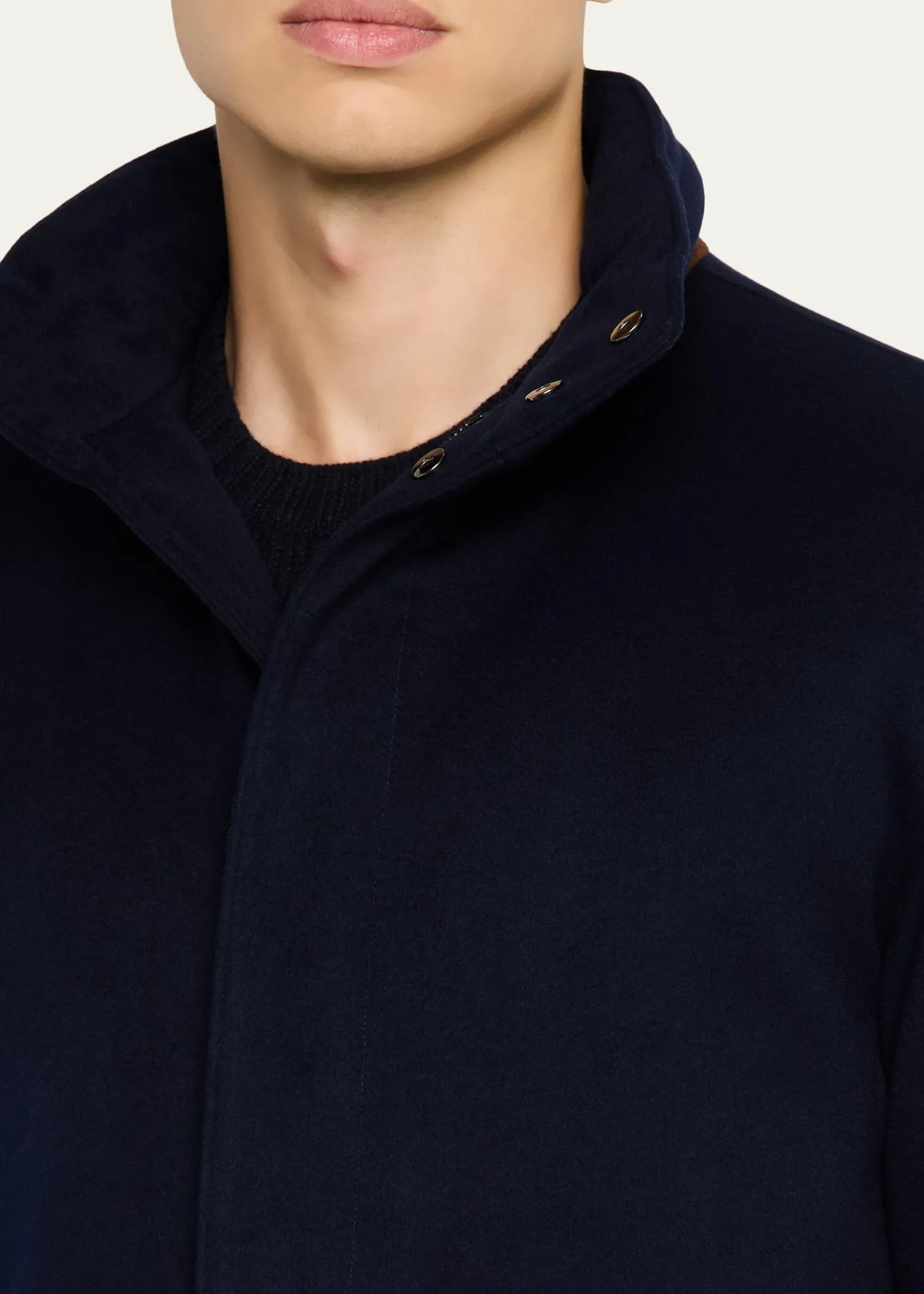 Loro PianaMen's Winter Voyager Baby Cashmere Caban Jacket