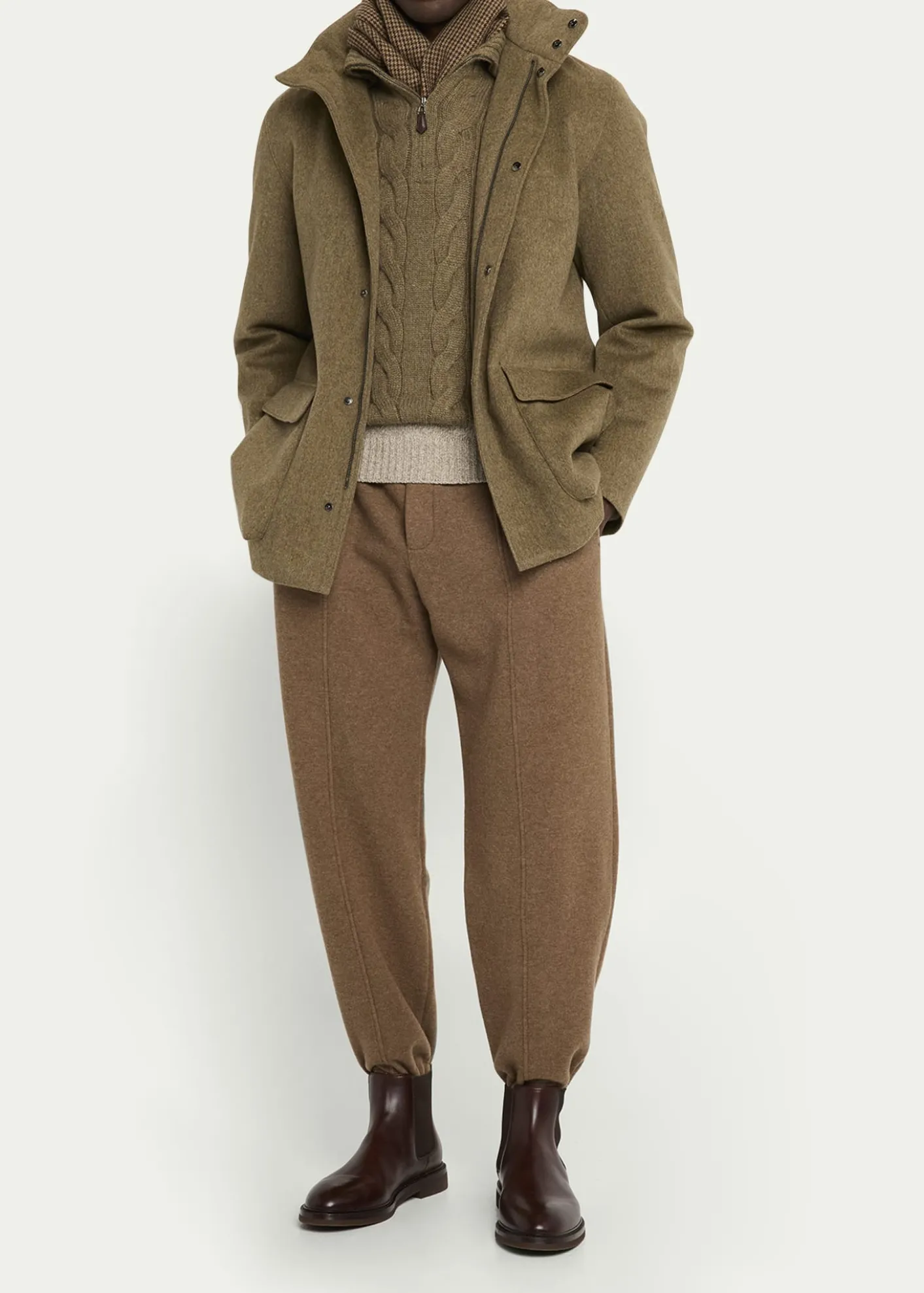 Loro PianaMen's Winter Voyager Baby Cashmere Caban Jacket
