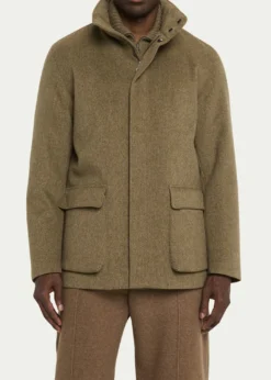 Loro PianaMen's Winter Voyager Baby Cashmere Caban Jacket