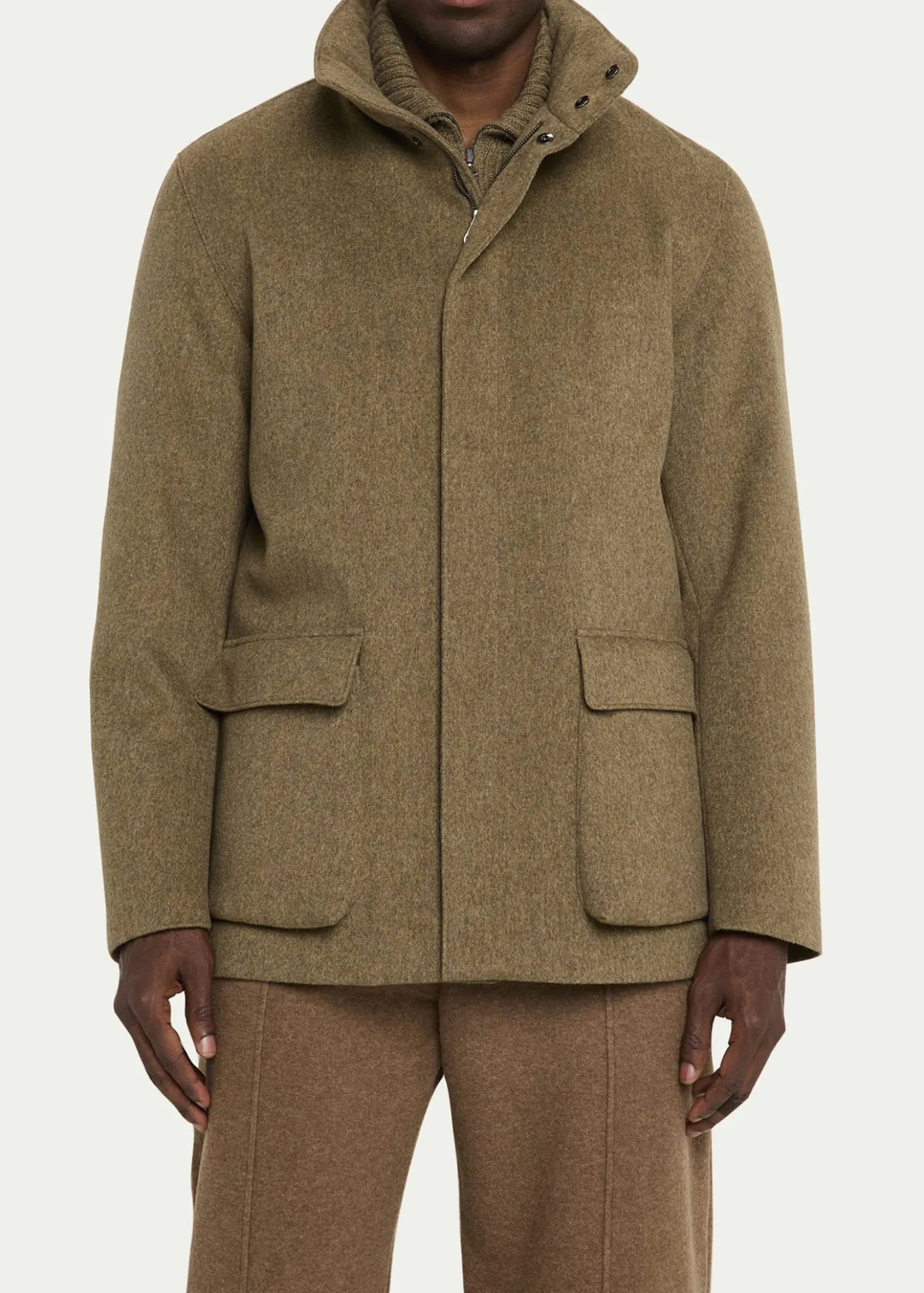 Loro PianaMen's Winter Voyager Baby Cashmere Caban Jacket