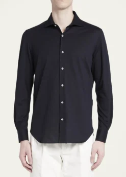 Loro PianaMen's Woven Cotton Oxford Sport Shirt