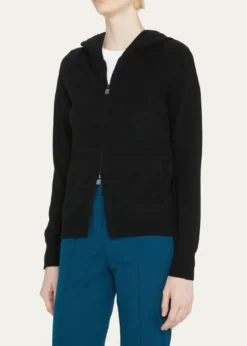 Loro PianaMerano Cashmere Zip-Front Hoodie Sweater