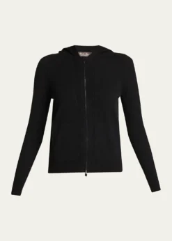 Loro PianaMerano Cashmere Zip-Front Hoodie Sweater