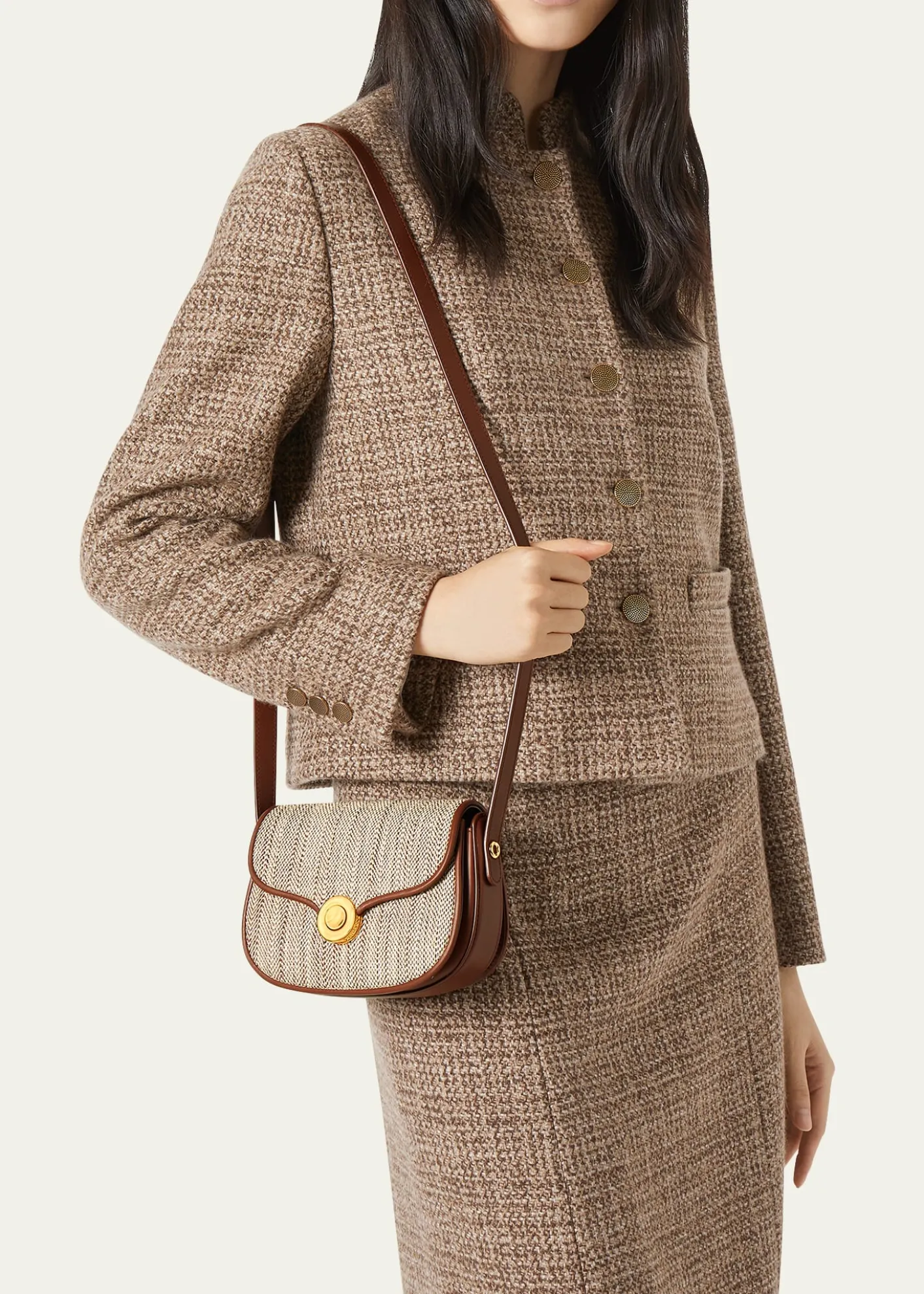 Loro PianaMini Ghiera Chevron Bag in Silk Blend