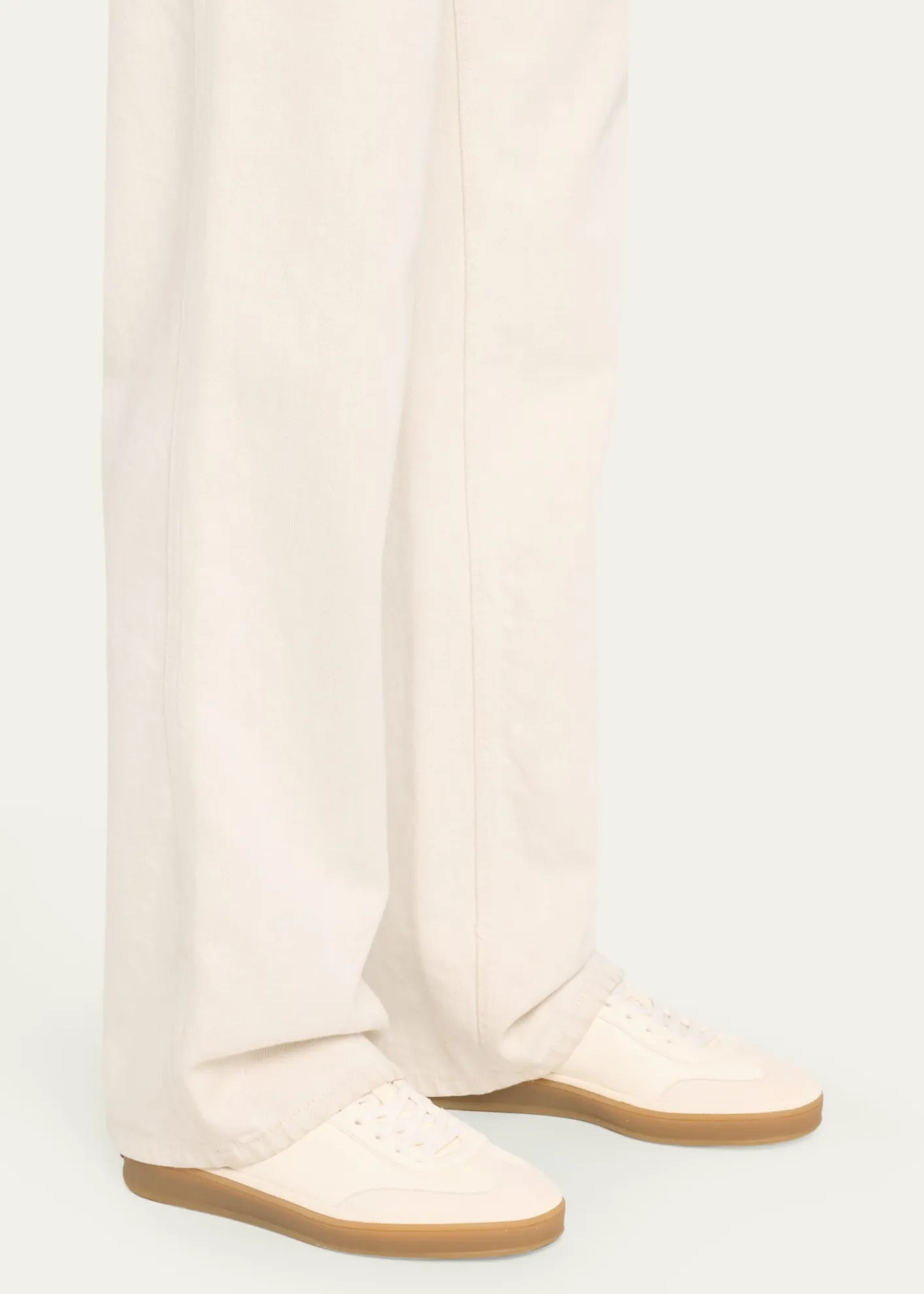 Loro PianaMixed Leather Low-Top Tennis Sneakers