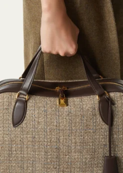Loro PianaNeedle Medium Tweed Top-Handle Bag