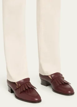 Loro PianaPennan Leather Fringe Loafers