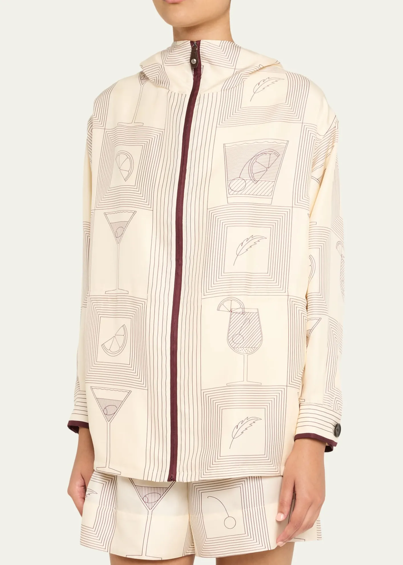 Loro PianaRafael Aperitivo Twill Hooded Bomber Jacket
