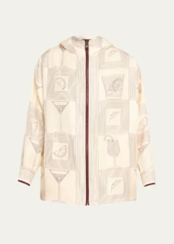 Loro PianaRafael Aperitivo Twill Hooded Bomber Jacket