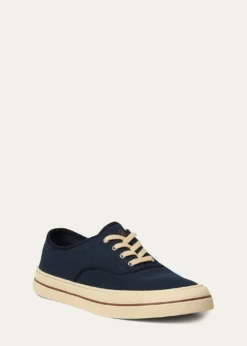 Loro PianaRaw Canvas Low-Top Sneakers