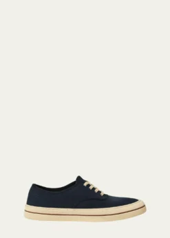 Loro PianaRaw Canvas Low-Top Sneakers