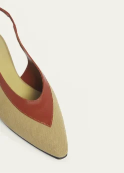 Loro PianaRebecca Bicolor Slingback Ballerina Flats