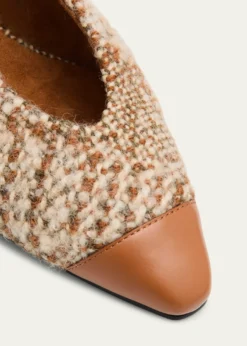 Loro PianaRebecca Tweed Cap-Toe Ballerina Flats