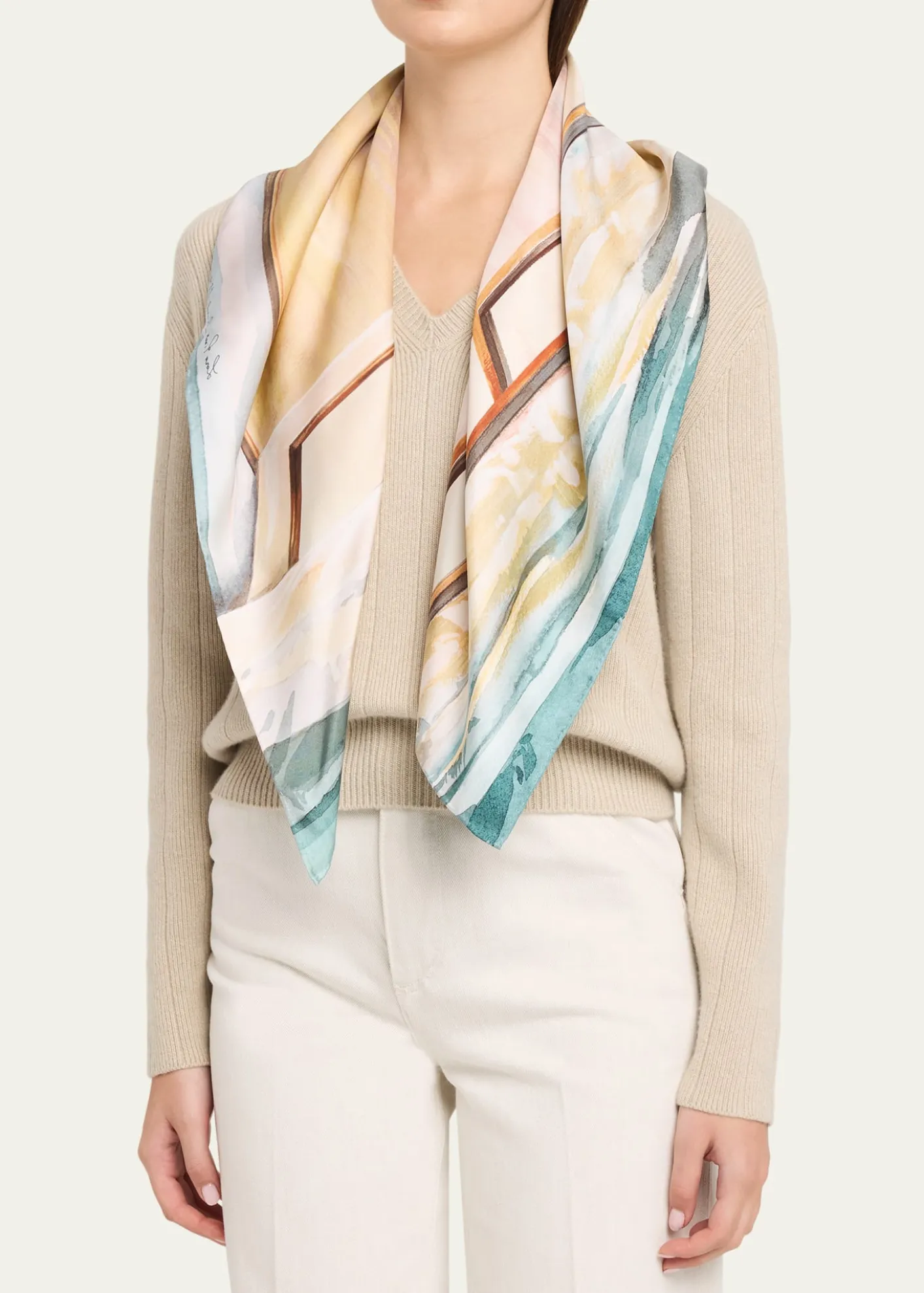 Loro PianaRicordi D'Estate L'Alba Silk Scarf