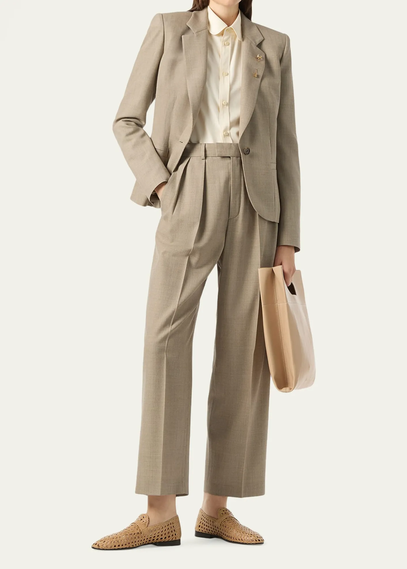 Loro PianaRodger Pleated Wide-Leg Ankle Trousers