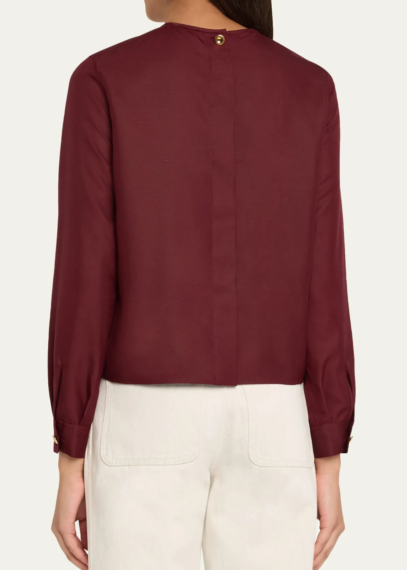 Loro PianaRossana Pleated Light Shantung Silk Shirt