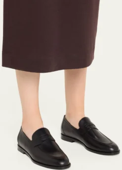 Loro PianaSergio Leather Penny Loafers