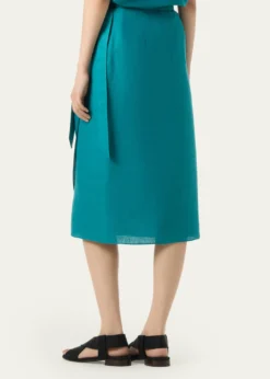 Loro PianaShelby Linen Wrap Midi Skirt