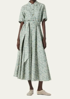 Loro PianaShelly Floral-Print Linen Shirtdress