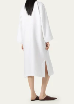 Loro PianaSilene Long Sleeve Linen Dress with Pockets