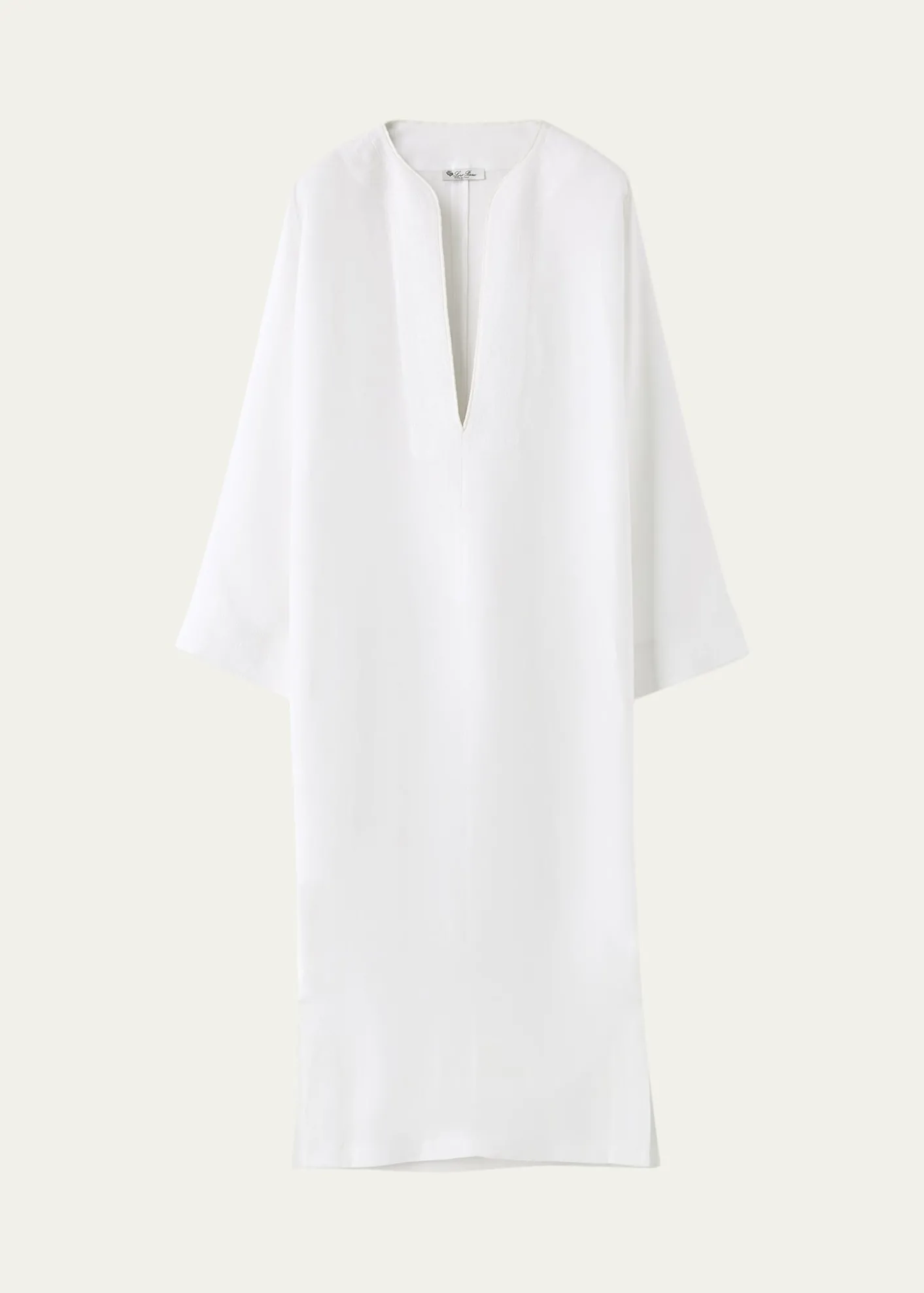 Loro PianaSilene Long Sleeve Linen Dress with Pockets