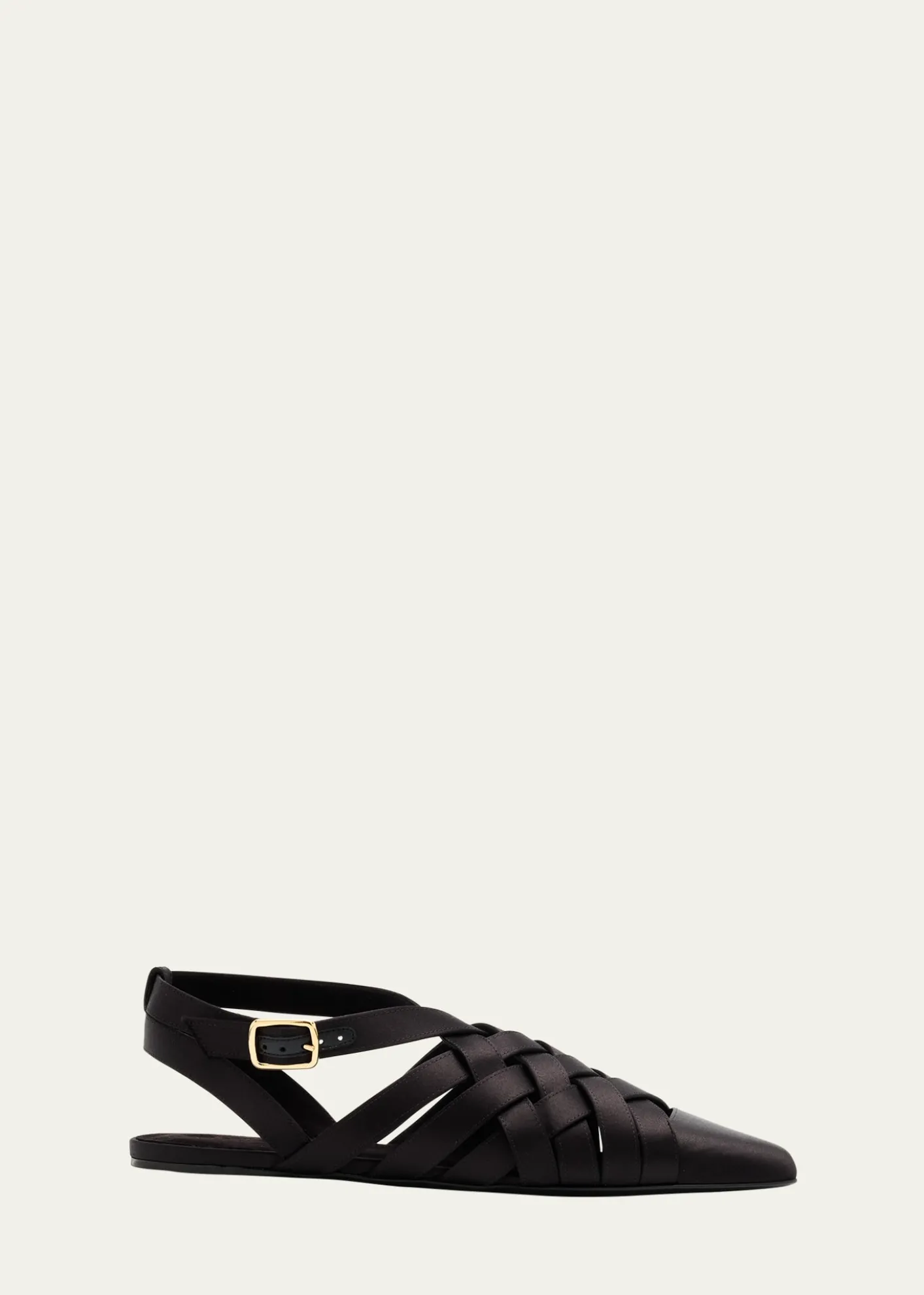 Loro PianaSilene Satin Slingback Ballerina Flats