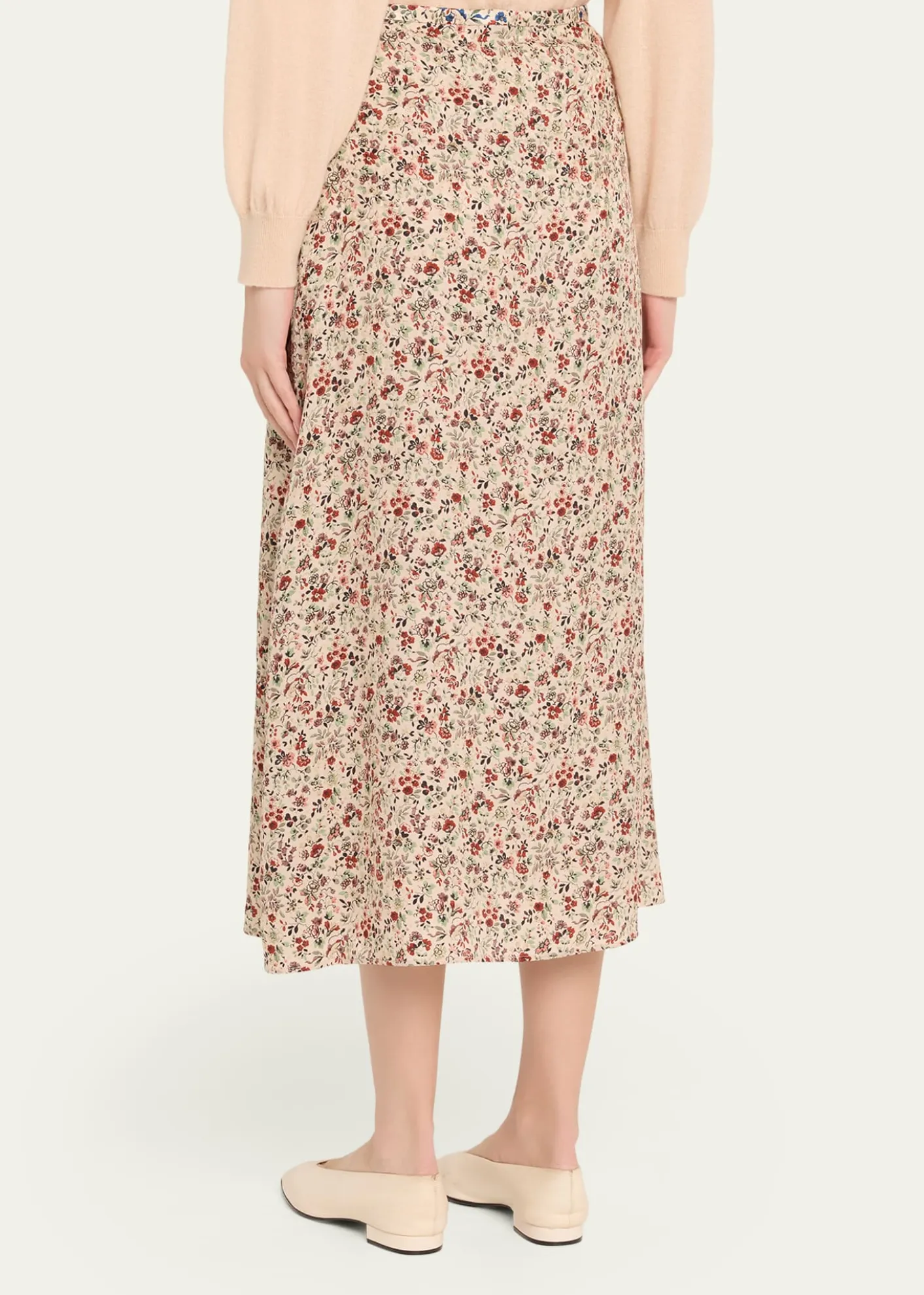 Loro PianaSimona Floral-Print Silk Twill Midi Skirt