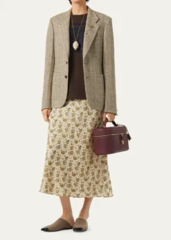 Loro PianaSimona Floral Silk Fil Coupé Midi Skirt