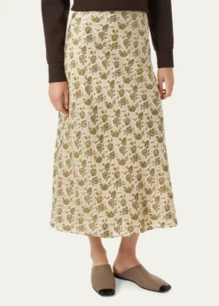 Loro PianaSimona Floral Silk Fil Coupé Midi Skirt