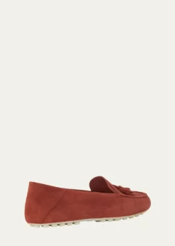 Loro PianaSuede Tassel Moccasin Loafers