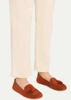Loro PianaSuede Tassel Moccasin Loafers