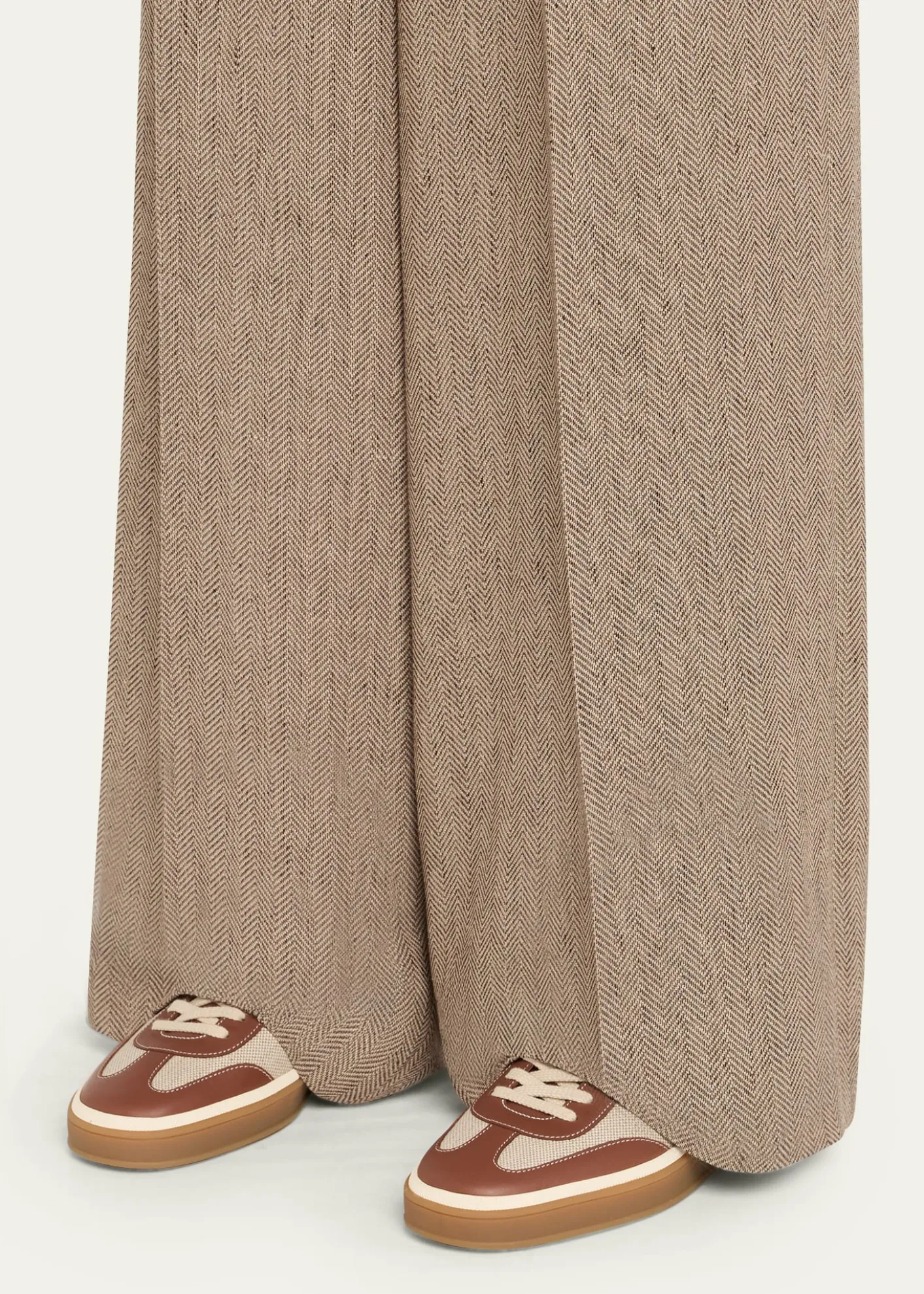 Loro PianaTennis Walk Canvas and Leather Sneakers