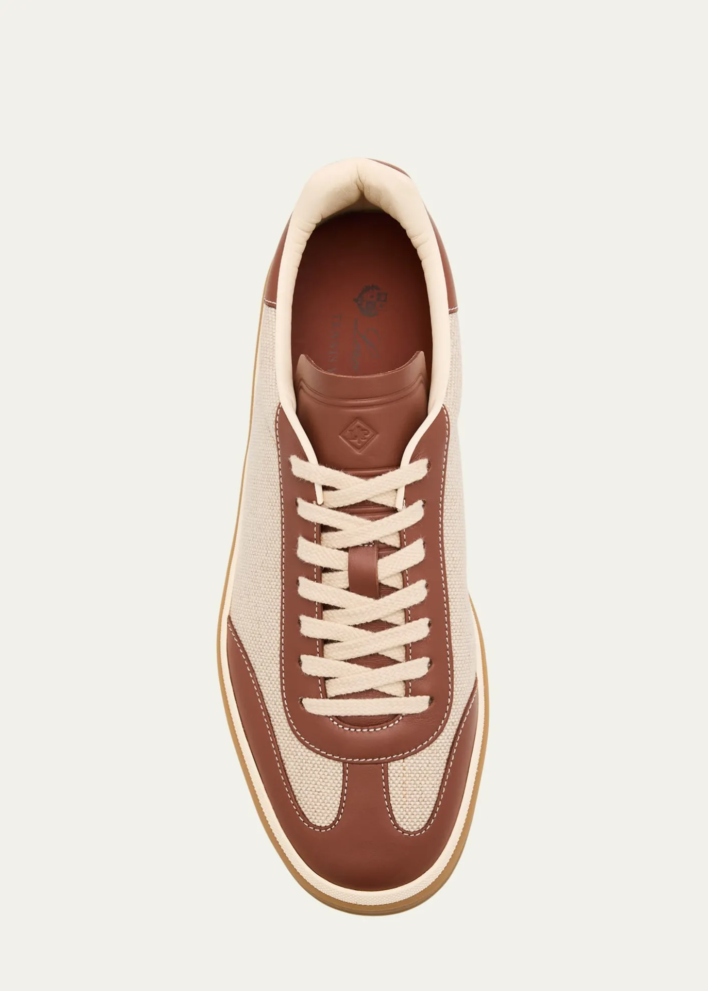 Loro PianaTennis Walk Canvas and Leather Sneakers