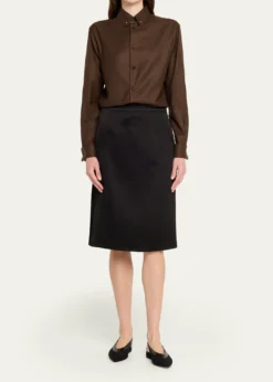Loro PianaTessa Wool-Silk Skirt