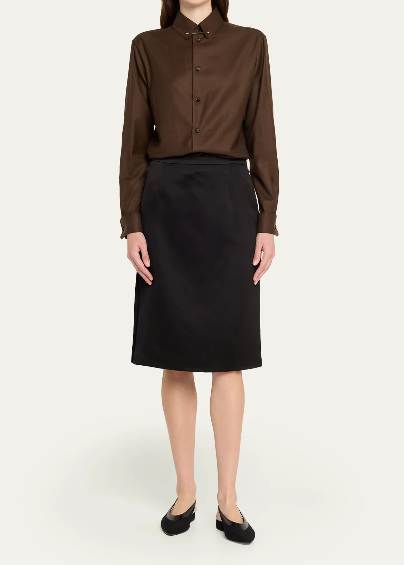 Loro PianaTessa Wool-Silk Skirt