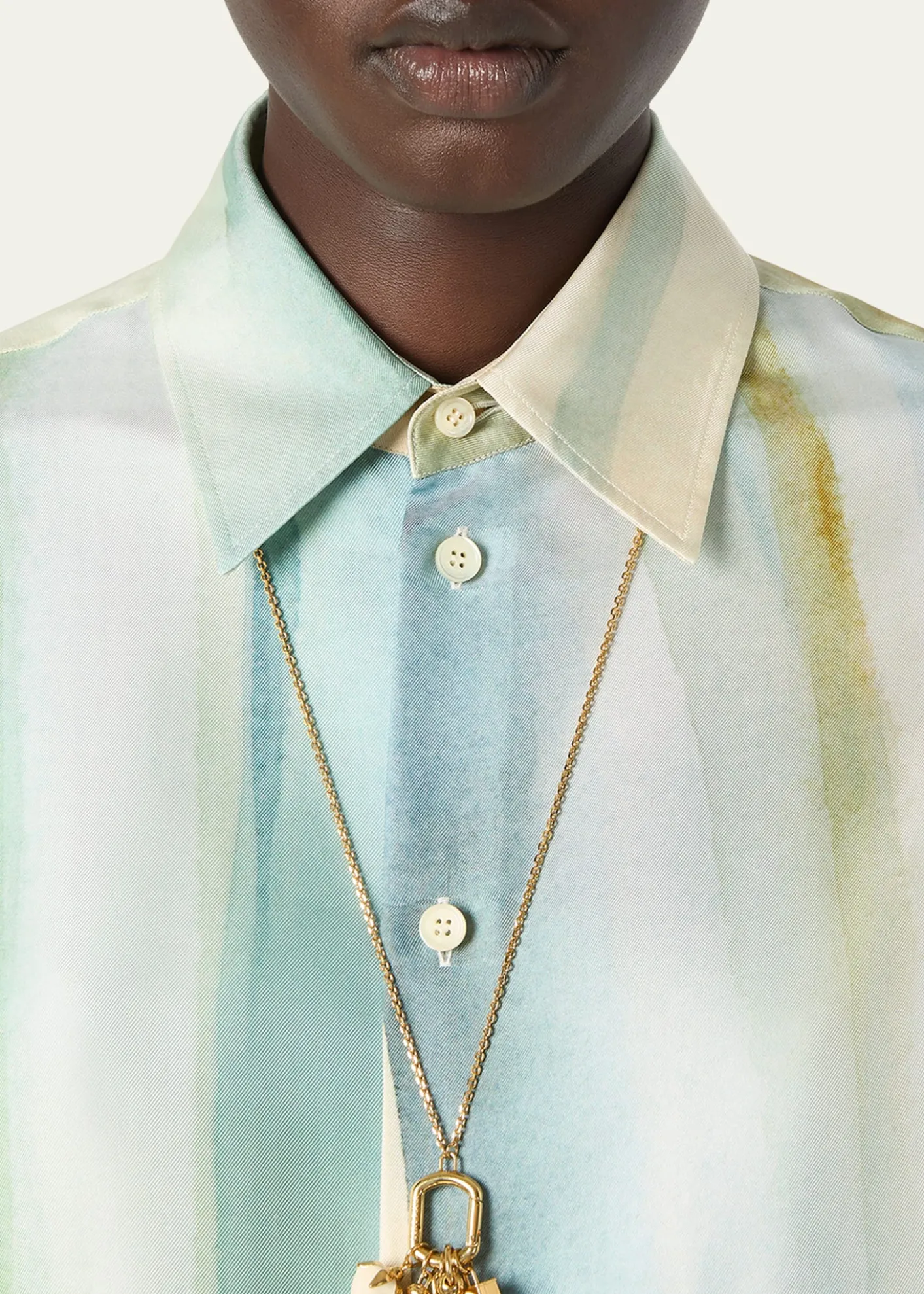 Loro PianaThea Abstract-Print Silk Button-Down Shirt