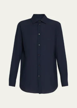 Loro PianaThea Button-Down Wool Shirt