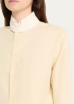 Loro PianaThea Dylan-Collar Silk Shirt