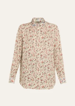 Loro PianaThea Floral-Print Silk Button-Down Shirt