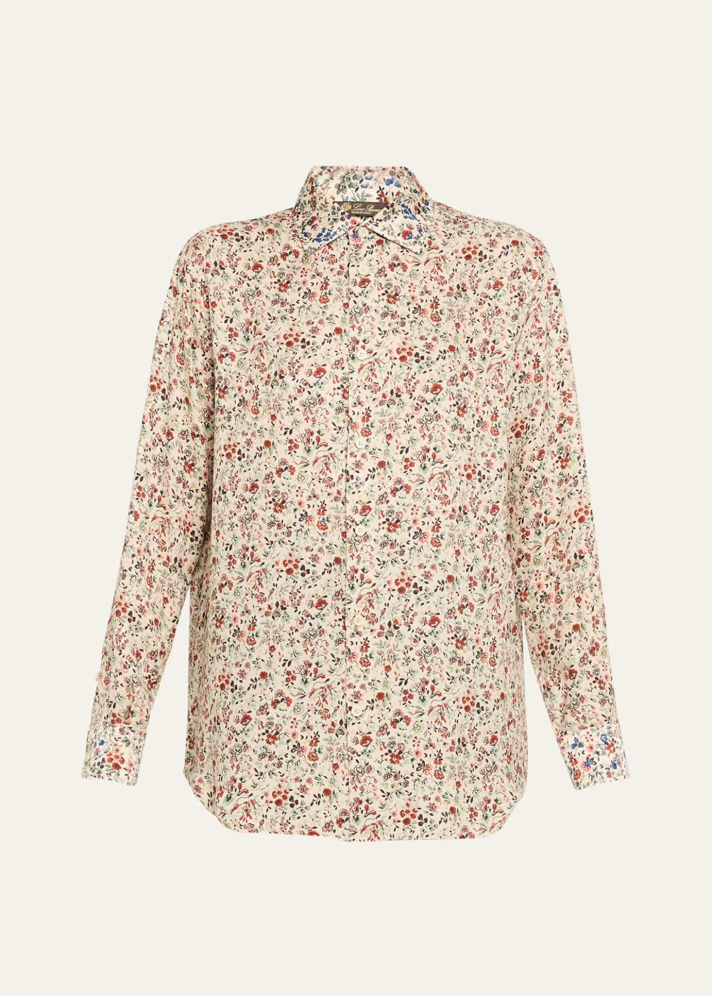 Loro PianaThea Floral-Print Silk Button-Down Shirt