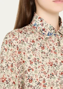 Loro PianaThea Floral-Print Silk Button-Down Shirt