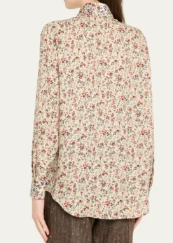 Loro PianaThea Floral-Print Silk Button-Down Shirt