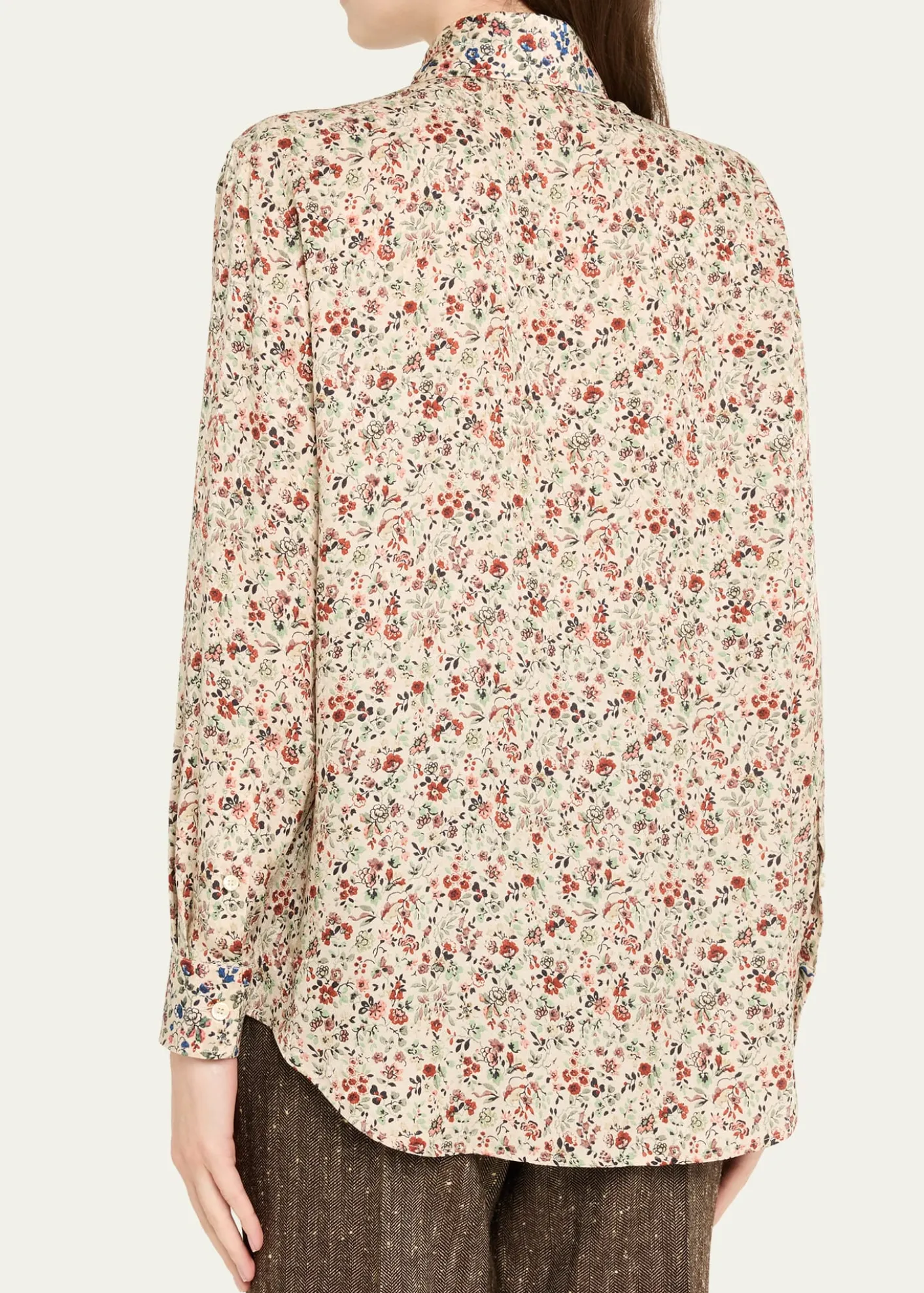Loro PianaThea Floral-Print Silk Button-Down Shirt