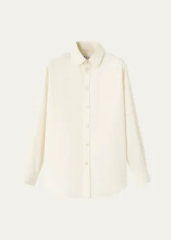 Loro PianaThea Penny-Collar Silk Button-Down Shirt