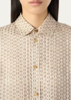 Loro PianaThea Penny Silk Button-Down Shirt