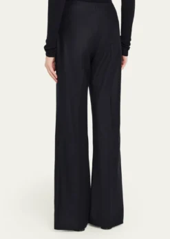 Loro PianaTimi Wool-Cashmere Flannel Wide-Leg Pants