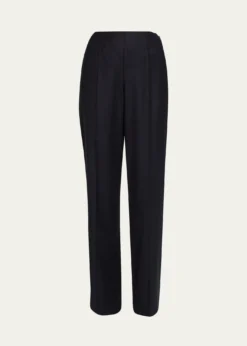 Loro PianaTimi Wool-Cashmere Flannel Wide-Leg Pants