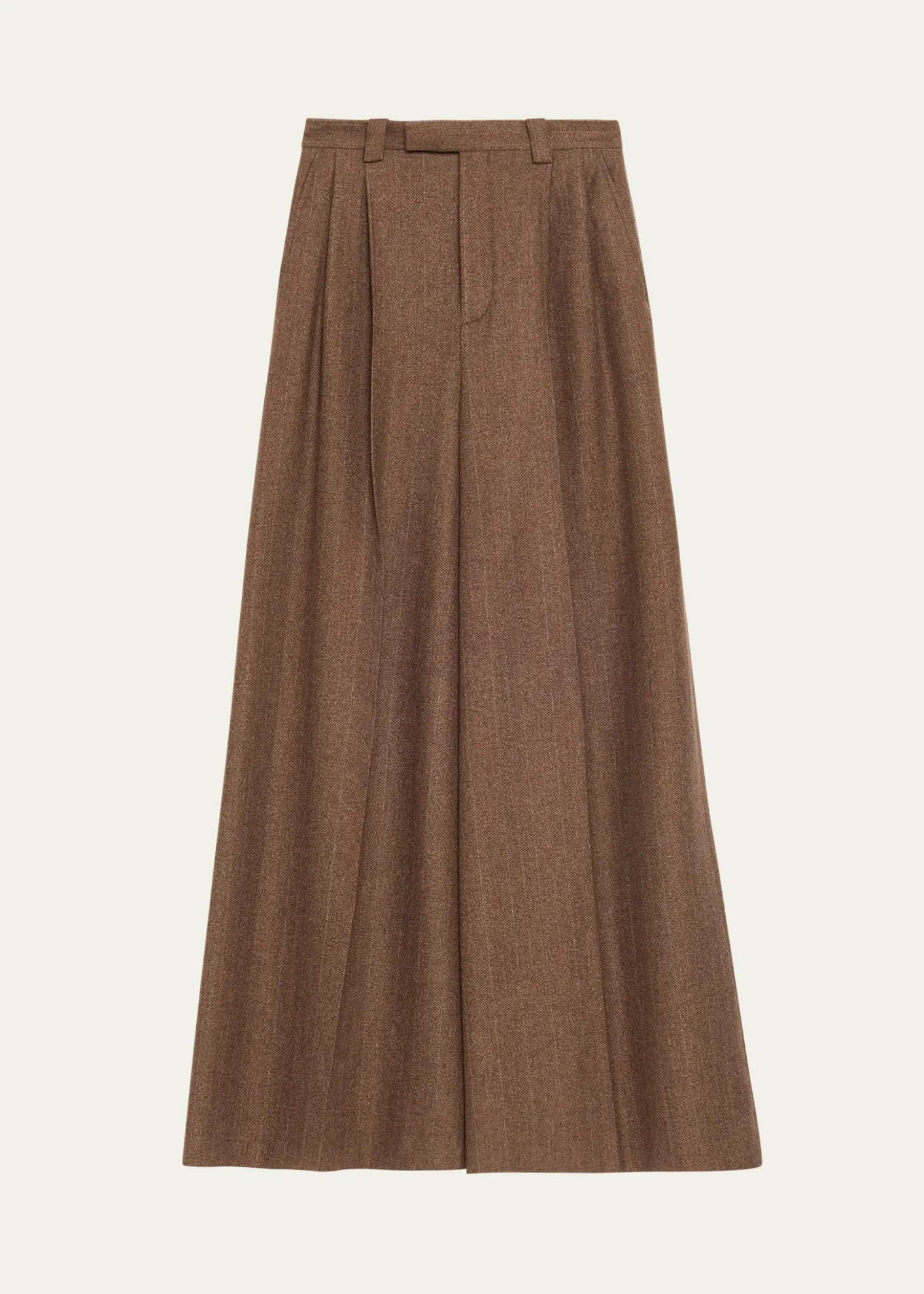 Loro PianaTimon Metallic Pinstriped Wide-Leg Wool-Cashmere Trousers