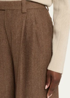 Loro PianaTimon Metallic Pinstriped Wide-Leg Wool-Cashmere Trousers